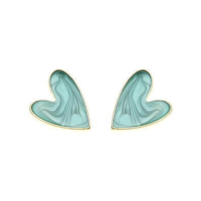 Καρφωτό σκουλαρίκι XY-3539-20 - Πράσινο