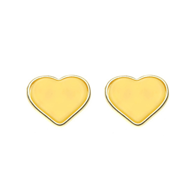 Καρφωτό σκουλαρίκι XY-3540-20 - Κίτρινο