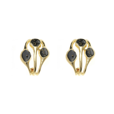 Κρεμαστό σκουλαρίκι XY-3517-20 - Μαύρο