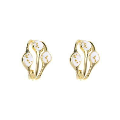 Κρεμαστό σκουλαρίκι XY-3517-20 - Μπέζ