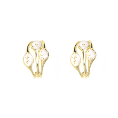 Κρεμαστό σκουλαρίκι XY-3517-20 - Ασπρο