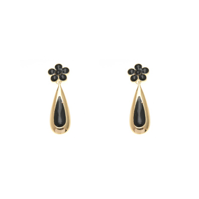 Κρεμαστό σκουλαρίκι XY-3534-20 - Μαύρο