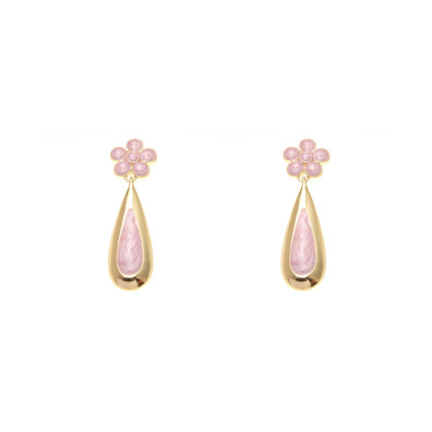 Κρεμαστό σκουλαρίκι XY-3534-20 - Ροζ