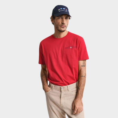 T-Shirt Gant 2044017-630 Κόκκινο