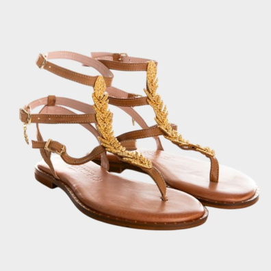 Δερμάτινα Σανδαλια Caryatis 621009/5803/153 Κάμελ