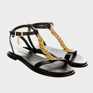 Δερμάτινα Σανδαλια Caryatis 621709/5889/147 Μαύρο