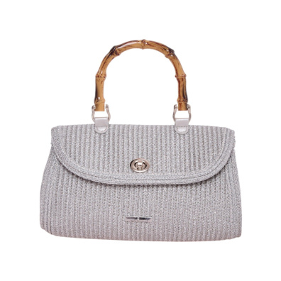 Ψάθινος φάκελος XY-2517 Ασημί