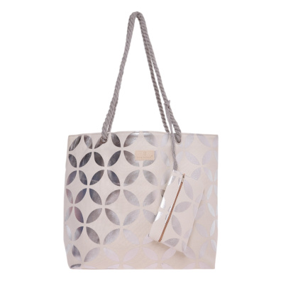 Τσάντα θαλάσσης 9629 Ασημί