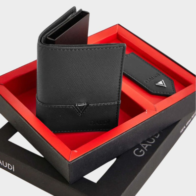 Σετ Πορτοφόλι και Μπρελόκ Gaudi V5AE-12162-V0001 Μαύρο