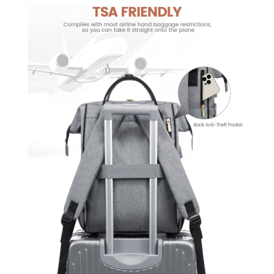 Γυναικείο Σακίδιο με USB Lovevook 15,6 MB2146 gray/black