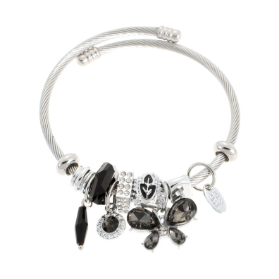 Βραχιόλι πεταλούδα QW-8107-15 - Μαύρο