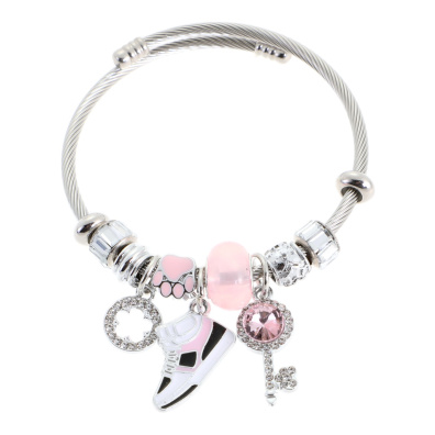 Βραχιόλι παπουτσάκι QW-8112-15 - Ρόζ