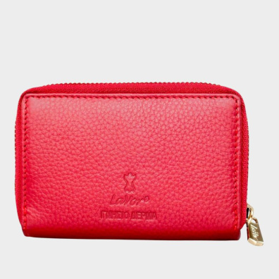 Δερμάτινο Γυναικείο Μικρό Πορτοφόλι Lavor 1-6081-RED Κόκκινο
