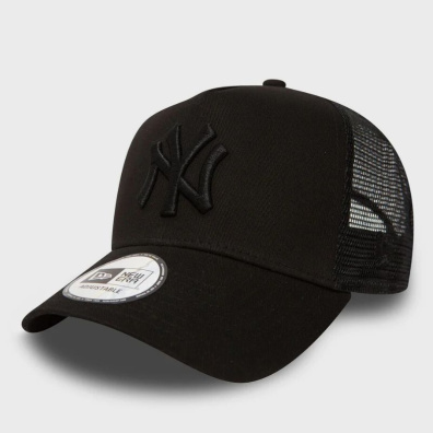 Καπέλο New Era New York Yankees Clean Black On Black A-Frame Trucker Cap 11579474-BLK Μαύρο