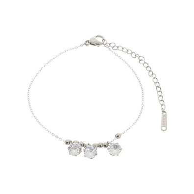 Βραχιόλι AQE-9807-5 - Ασημί