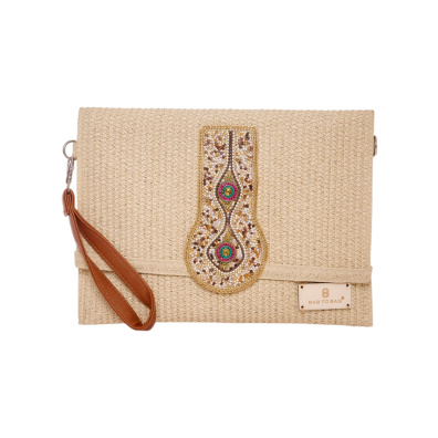 Ψάθινος φάκελος XY-2510 Μπέζ