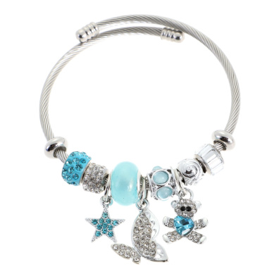 Βραχιόλι πεταλούδα QW-8109-15 - Γαλάζιο