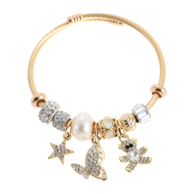 Βραχιόλι πεταλούδα QW-8109-15 - Ασπρο