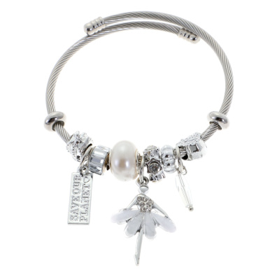 Βραχιόλι μπαλαρίνα QW-8110-15 - Ασημί