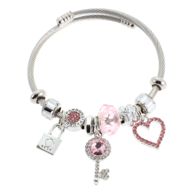 Βραχιόλι κλειδί QW-8111-15 - Ρόζ