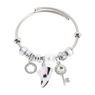 Βραχιόλι παπουτσάκι QW-8112-15 - Ασημί