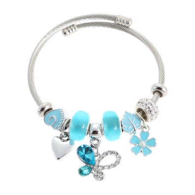 Βραχιόλι πεταλούδα QW-8114-15 - Γαλάζιο