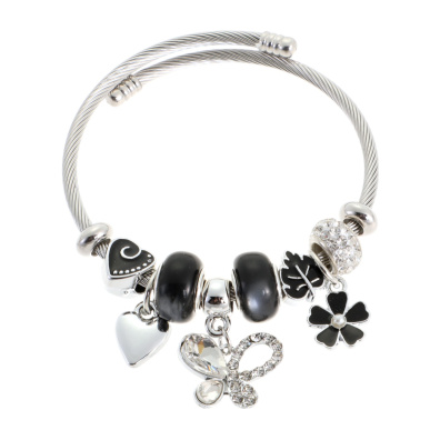 Βραχιόλι πεταλούδα QW-8114-15 - Μαύρο