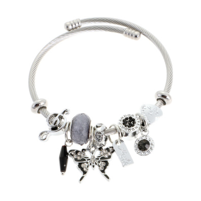 Βραχιόλι πεταλούδα QW-8115-15 - Μαύρο