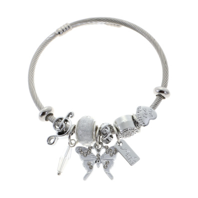 Βραχιόλι πεταλούδα QW-8115-15 - Ασημί