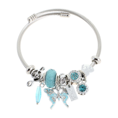 Βραχιόλι πεταλούδα QW-8115-15 - Γαλάζιο