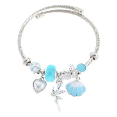 Βραχιόλι με νεράϊδα QW-8118-15 - Γαλάζιο