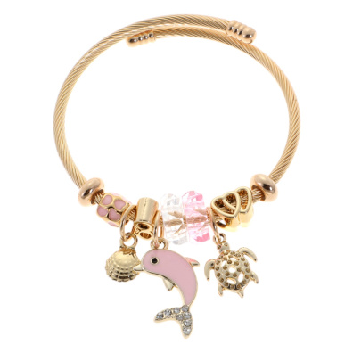 Βραχιόλι με  δελφίνι QW-8119-15 - Χρυσό