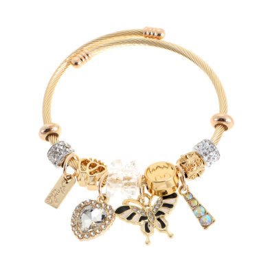 Βραχιόλι με καρδιά QW-8120-15 - Ασπρο