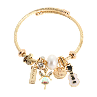 Βραχιόλι με κιθάρα QW-8124-15 - Ασπρο