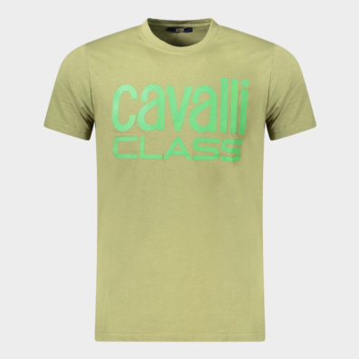 T-Shirt Cavalli QXT62QJD060_VE04050 Πράσινο