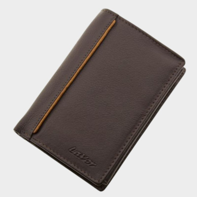 Όρθιο Δερμάτινο Πορτοφόλι Με RFID Lavor 1-3315 Καφε