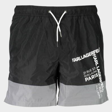 Μαγιό Karl Lagerfeld KL20MBM02_NERO_BLACK Μαύρο