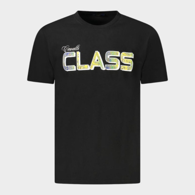 T-Shirt Cavalli TXT60IJD060_05051 Μαύρο