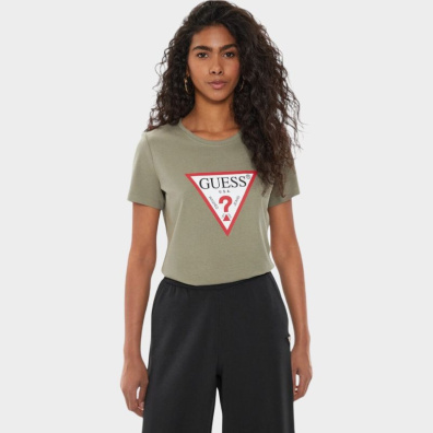 T-Shirt Guess Jeans W1YI1BI3Z14-G8CJ Πράσινο