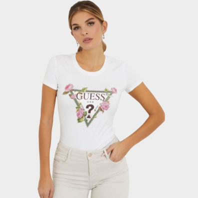 T-Shirt Guess W4RI28J1314-G011 Λευκό