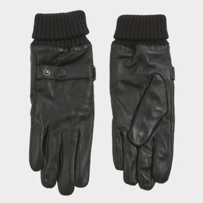 Γαντια Ανδρικα Δερματινα Verde 20-0037 Μαυρο