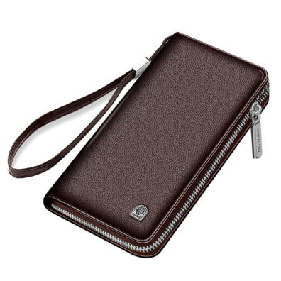 Δερμάτινο Ανδρικό πορτοφόλι Laorentou 821j010L σκούρο καφέ