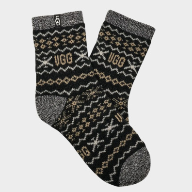 Κάλτσες Ugg Cressida Cozy Quarter Sock 1171625-BGGS Μαύρο