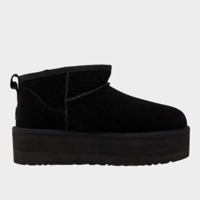 Μποτάκια UGG Ultra Classic Mini Platform Suede 1135092-BLK Μαύρο