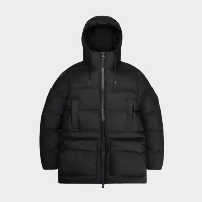 Μπουφάν Rains Alta Long Puffer Cargo 15210-01 Μαύρο