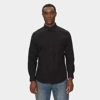 Πουκάμισο Calvin Klein LV040QM160_UB1 Μαύρο