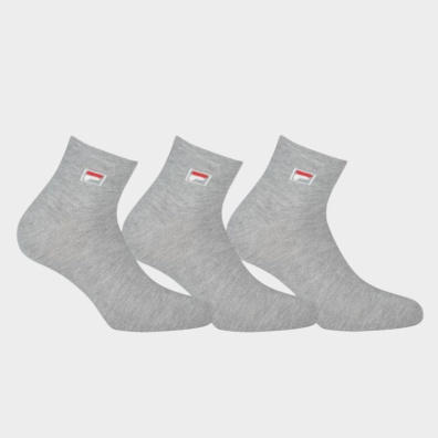 Σετ Καλτσες Fila HeatherQuarter Plain Nos F9303-400 Γκρι
