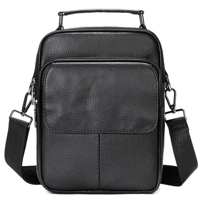 Τσαντάκι Ώμου Ανδρικό από Γνήσιο Δέρμα Cardinal 6102 black