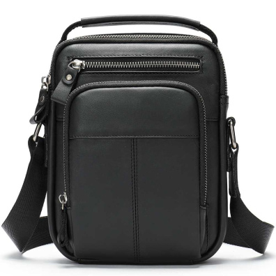 Δερμάτινο Ανδρικό Τσαντάκι Ώμου Cardinal 6105 μαύρο