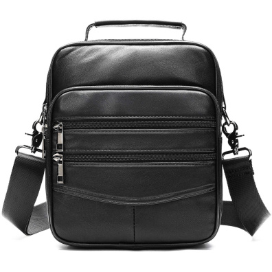 Δερμάτινο τσαντάκι ώμου Cardinal 6199 μαύρο